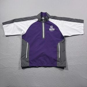 FootJoy Wind Shirt Men’s Small Short‎ Sleeve Sport Purple Winona State Warriors